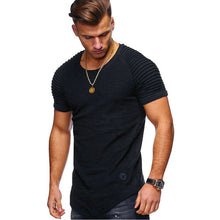Load image into Gallery viewer, Hot Selling Summer Short Sleeve Men T Shirt Cotton Blended Solid Mens T-shirt Casual Slim Tee Shirt Homme