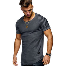 Load image into Gallery viewer, Hot Selling Summer Short Sleeve Men T Shirt Cotton Blended Solid Mens T-shirt Casual Slim Tee Shirt Homme