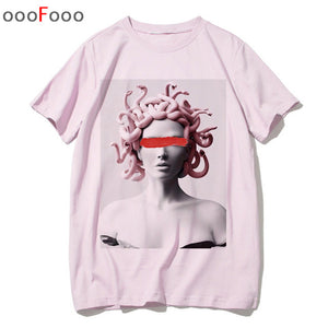 vaporwave T Shirt Fashion Sad Girl Retro Japanese Anime Men tshirt aesthetic Tops t-shirt Tee Shirt Harajuk male/women