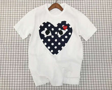 Load image into Gallery viewer, Comme Des Garcon PLAY Blue CDG PLAY RED HEART Garcons SHORT SLEEVE T-SHIRT